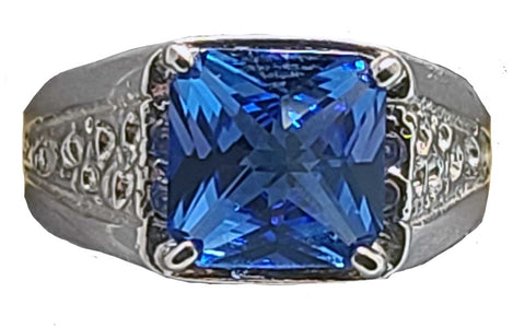 Siberian Blue Quartz Magician Stone™ Mens Ring
