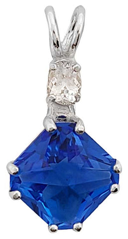 Siberian Blue Quartz Mini Magician Stone™ with Oval Cut Phenacite