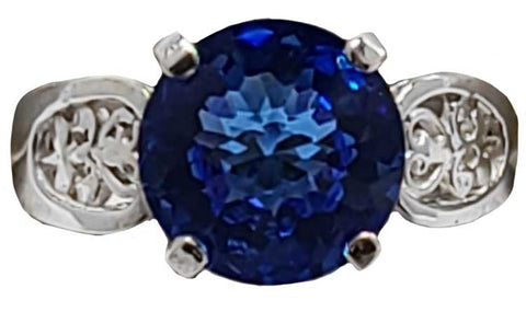 Siberian Blue Quartz Radiant Heart Crystal™ Ring