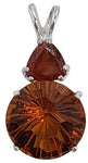 Siberian Gold Quartz Super Nova™ with Trillion Cut Hessonite Garnet