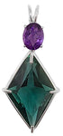 Siberian Green Quartz Ascension Star™ with Oval Cut Amethyst