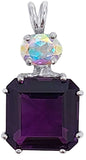 Siberian Purple Quartz Earth Heart Crystal™ with Mystic Topaz