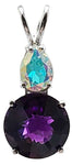 Siberian Purple Quartz Mini Radiant Heart™ with Pear Cut Mystic Topaz