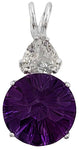 Siberian Purple Quartz Super Nova™ With Trillion Cut White Topaz