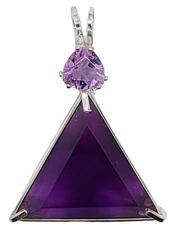 Siberian Purple Quartz Star of David™ with Trillion Cut Ruby Lavender Quartz