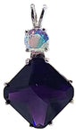 Siberian Purple Quartz Small Magician Stone™ With Round Cut Mystic Topaz