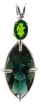 Siberian Green Quartz Infinite Eye™ With Oval Cut Chrome Diopside