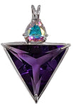 Siberian Purple Quartz Angelic Star™ with Trillion Cut Mystic Topaz