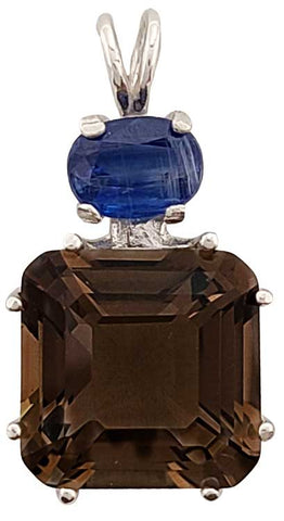 Smokey Quartz Earth Heart Crystal™ with Oval Kyanite