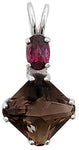 Smokey Quartz Mini Magician Stone™ with Oval Cut Rhodolite Garnet