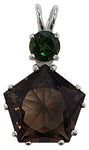 Smokey Quartz Star of Venus™ with Round Cut Chrome Diopside