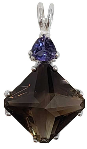 Smokey Quartz Small Magician Stone™ with Iolite