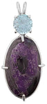 Sugilite With Round Cut Blue Topaz Special 3