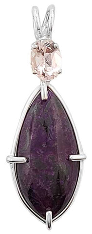 Sugilite with Oval Cut Morganite Special 3