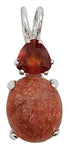 Sunstone with Trillion Cut Hessonite Garnet Special 2