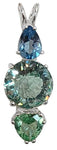Colombian Obsidian Mini Radiant Heart™ with Tibetan Blue Obsidian & Tibetan Green Obsidian