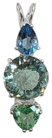 Colombian Obsidian Mini Radiant Heart™ with Tibetan Blue Obsidian & Tibetan Green Obsidian
