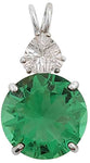 Tibetan Green Obsidian 15mm with Trillion Cut White Topaz Special