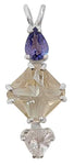 Golden Labradorite Mini Magician Stone™ with Tanzanite & Danburite