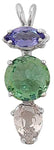Tibetan Green Obsidian Mini Radiant Heart™ with Tanzanite & Danburite