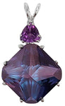 Tanzine Aura Regular Magician Stone™ with Trillion Cut Amethyst