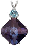 Tanzine Aura Regular Magician Stone™ with Trillion Cut Blue Topaz