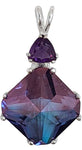 Tanzine Aura Small Magician Stone™ with Trillion Amethyst