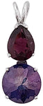 Tanzine Aura Mini Radiant Heart™ with Pear Cut Rhodolite Garnet