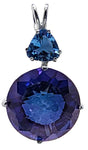 Tanzine Aura Radiant Heart Crystal™ with Trillion Cut Tibetan Blue Obsidian