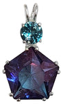 Tanzine Aura Star of Venus™ With Round Cut Blue Zircon