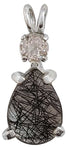 Tourmalinated Quartz with Round Cut White Topaz Special 1
