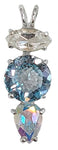 Blue Topaz Mini Radiant Heart™ with White Topaz & Mystic Topaz