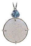 Drusy Angel Aura with Trillion Cut Blue Topaz Special 1