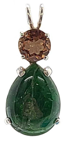 Chrome Diopside with Round Cut Golden Topaz Special 2