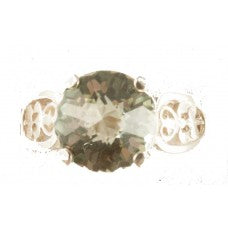 Prasiolite Radiant Heart Crystal™ Ring