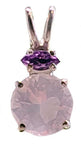 Rose Quartz with Marquise Violet Sapphire Special 2